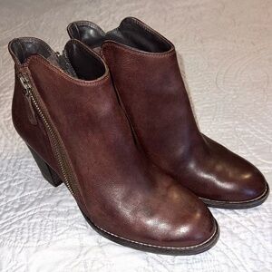 Vintage Paul Green “Aubrey” Brown Leather Ankle Boots Booties – Women’s 9